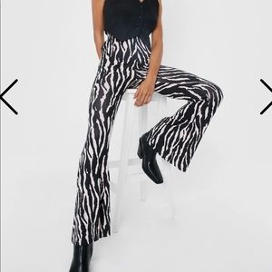 Nasty Gal zebra print pants